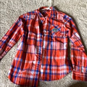 Women’s plaid button down Florida gators size M